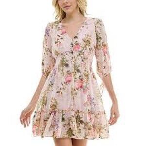 Taylor Pink Floral Mini Dress